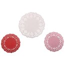 Spitzenpapier Set: Rund, 10cm+14cm, SB-Btl 60Stück,...