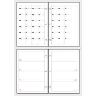 Monats-/Wochenübersicht A5, FSC MixCred, Basic, 12 Monate,100g/m2,  96 Blatt