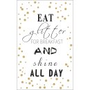 Deko-Abziehmotive Glitter, Spruch+Punkte,  2Bogen,...