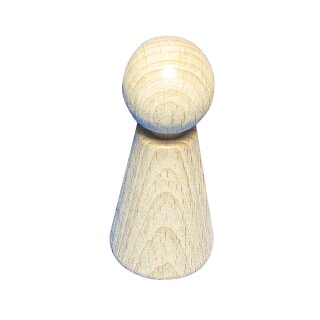 Rohholz-Figurenkegel, Höhe 70 mm, ø 30 mm