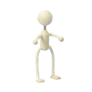 Holzpüppchen/Sisal, . 1 Stück, 14 cm