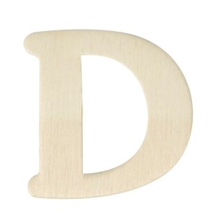 Holz-Buchstaben, 4 cm, D