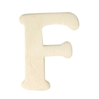 Holz-Buchstaben, 4 cm, F