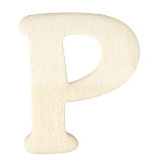 Holz-Buchstaben, 4 cm, P