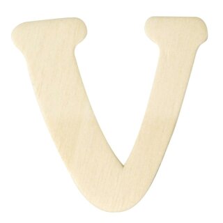 Holz-Buchstaben, 4 cm, V