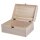 Holz-Koffer mit Antikbeschlag, 24,5x16,5x11,5 cm
