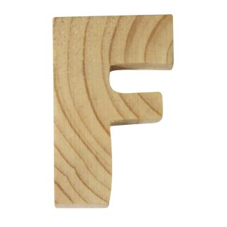 Holzbuchstaben, 5x1cm, F