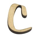Holz-Buchstabe, 2 cm, C