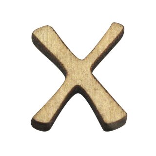 Holz-Buchstabe, 2 cm, X