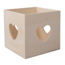 Holz Teelichthalter FSC Mix Credit, 10x10x10cm, Herzenslust