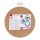 MDF Platte mit Loch ø 1,1cm, 30cm ø, m.Abstandshalter, f. Uhrwerk 89 301 00