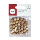 Rohholzkugeln FSC100%halbgebohrt, 40mm ø, Bohrung 8mmø,  2Stück