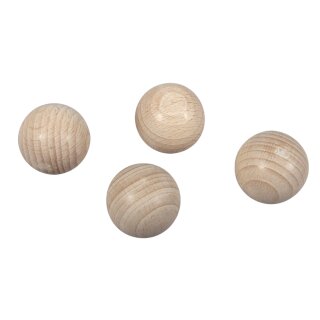 Rohholzkugeln FSC 100%, 30mm ø, ungebohrt,  4 Stück
