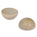 Rohholzhalbkugeln FSC 100%, 12mm ø,  20Stück