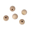 Rohholzkugeln FSC 100%,gebohrt, 15mm ø, 4mm - DL,  15 Stück