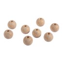 Rohholzkugeln FSC 100%,gebohrt, 30mm ø, 6mm - DL,  4 Stück