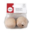 Rohholzkugeln FSC 100%,gebohrt, 45mm ø, 8mm - DL,  2Stück