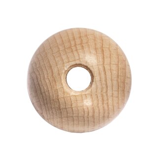 Rohholz-Kugeln, durchgebohrt, 45mm ø, 8 mm Bohrung,  2Stück