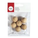 Rohholz-Kugeln, ungebohrt, 25mm ø,  6Stück