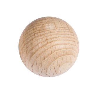 Rohholz-Kugeln, ungebohrt, 45mm ø,  2Stück