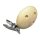 Holz Clip FSC 100%, 37mm ø, 3 Loch,  1 Stück, natur