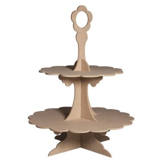 MDF Etagére, 45cm, 4- Teilig, unten ø35cm, oben ø25cm