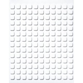 3-D Klebeplättchen 6,5x6,5x2mm auf Platte 154 Stück