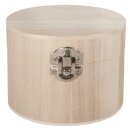 Holz Box, FSC 100%, 11cm ø, 8cm, mit Metallverschluss