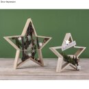 Holz Rahmen Set Stern 35 + 24,5 cm ø, Tiefe 4cm 2 Stück