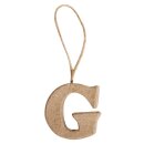 Pappmaché Buchstabe G FSC Recycled 100%, 4x4x1cm,...