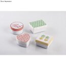Pappmaché-Boxen-Set, FSC Rec. 100%, 6x6x3cm, quadratisch,  4 Stück, weiß
