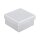 Pappmaché-Boxen-Set, FSC Rec. 100%, 6x6x3cm, quadratisch,  4 Stück, weiß