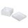 Pappmaché-Boxen-Set, FSC Rec. 100%, 6x6x3cm, quadratisch,  4 Stück, weiß