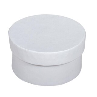 Pappm.-Boxen-Set, FSC Rec.100%, 6cm ø, 3,5cm, rund, SB-Btl 4Stück, weiß