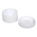 Pappm.-Boxen-Set, FSC Rec.100%, 6cm ø, 3,5cm, rund, SB-Btl 4Stück, weiß