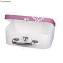 Pappmaché Koffer, FSC Recycled 100%, 24x16x8cm, mit Metall-Griff