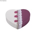 Pappm. Geschenkebox Herz, FSC Rec. 100%, 12x11,5x3cm, zum aufklappen, weiß