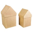 Pappmaché Boxen Häuser,FSC Recycled 100%, 2...