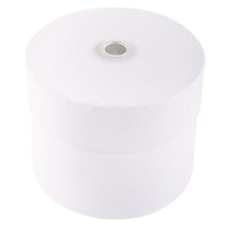 Pappm.Box rund, FSC Rec. 100%, 10x8cm, m. Alu-Kerzeneinsatz ø1,4cm, weiß