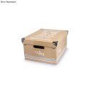 Pappm. Aufbewahrungsbox, FSC Rec. 100%, 32,5x25x16cm, zum zusammenfalten