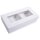 Pappmaché Geschenkbox, FSC Rec. 100%, 16,5x8,5x4,5cm, m. Unterteilung+Fenster, weiß