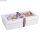 Pappmaché Geschenkbox, FSC Rec. 100%, 16,5x8,5x4,5cm, m. Unterteilung+Fenster, weiß