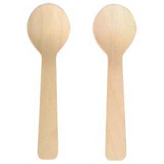 Holz Löffel, 10x2,7cm, SB-Btl 6Stück