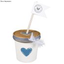 Bio Papp-Becher mit Deckel, 300ml, 7,5x9cm, Lebensmittelecht, Set 4 Stück