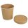Bio Papp-Becher mit Deckel, 300ml, 7,5x9cm, Lebensmittelecht, Set 4 Stück