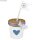 Bio Papp-Becher mit Deckel, 300ml, 7,5x9cm, Lebensmittelecht, Set 4 Stück