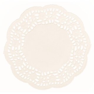 Spitzenpapier Rund, 11cm ø, SB-Btl 40Stück, creme