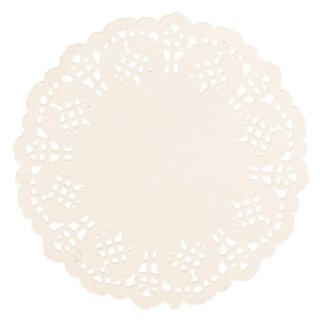Spitzenpapier Rund, 14cm ø, SB-Btl 30Stück, creme