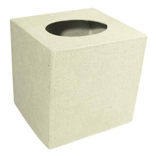 Pappmaché Hülle FSC Recycled 100%, 12,8x11,8x12,5cm, f.Kosmetiktücher