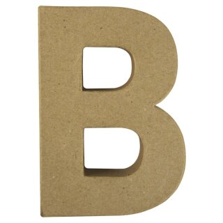 Pappmaché Buchstabe B FSC Recycled100%, 15x10,5x3cm